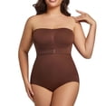 thumbnail image 7 of JGGSPWM Bodysuit for Women Tummy Control Shapewear Seamless Tight Strapless Suspender Body Clothes Body Shaping Open Jumpsuit Brown XXXXL, 7 of 7