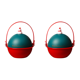 thumbnail image 2 of Cubo de dulces navideños con asa, cubos de golosinas, decoración navideña (bola verde muñeco de nieve), 2 of 2