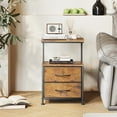 thumbnail image 6 of HOMEKOKO Nightstand with Drawers And Storage Shelf, Rustic Brown, 6 of 7