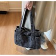thumbnail image 6 of SPEKSEE Large Capacity Washed Denim Tote Bag, Casual Daily Shoulder Handbag with Zip‑Top Closure Roomy Denim Purse for Work Commute Shopping Travel, 6 of 7