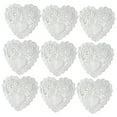 thumbnail image 4 of Worgeous 100 Pcs 5.5 Inch Hollow Love Heart Placemats Oil Proof Floral Paper Doilies Cake Baking Paper Mats Wedding Tableware Decoration, 4 of 8