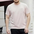thumbnail image 4 of Jalioing Basic Cotton Shirts for Men Short Sleeve Crew Neck Plain T Shirt with Pocket Summer Loose Tee Big and Tall, 4 of 5