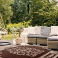 thumbnail image 3 of Safavieh Courtyard Cynthia Oriental Indoor/Outdoor Area Rug, Chocolate/Natural, 2' x 3'7", 3 of 10