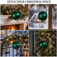 thumbnail image 3 of Set of 1 Christmas Ornament Ball for Christmas Tree, 4.72 Inch Large Hanging Ornament for Home Holiday Display Xmas Party Fireplace Stair Wreath Indoor Decorations, 3 of 7