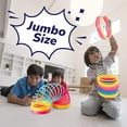 thumbnail image 3 of Jumbo Rainbow Spring Coil Toy - 6" Plastic Giant Spring Coil Toys for Kids, Big Spring Toys for Boys and Girls, Neon Colorful Rainbow Coil Spring for Party Favor, Great for Prizes, Gifts, Birthday, 3 of 5