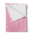thumbnail image 2 of Pink and White Soft Flannel Fleece Throw Blanket, Vertical Floral Lacework Style Graphic Ornament Abstract Feminine Design, Cozy Plush for Indoor and Outdoor Use, 50" x 60", Pink White, by Ambesonne, 2 of 5