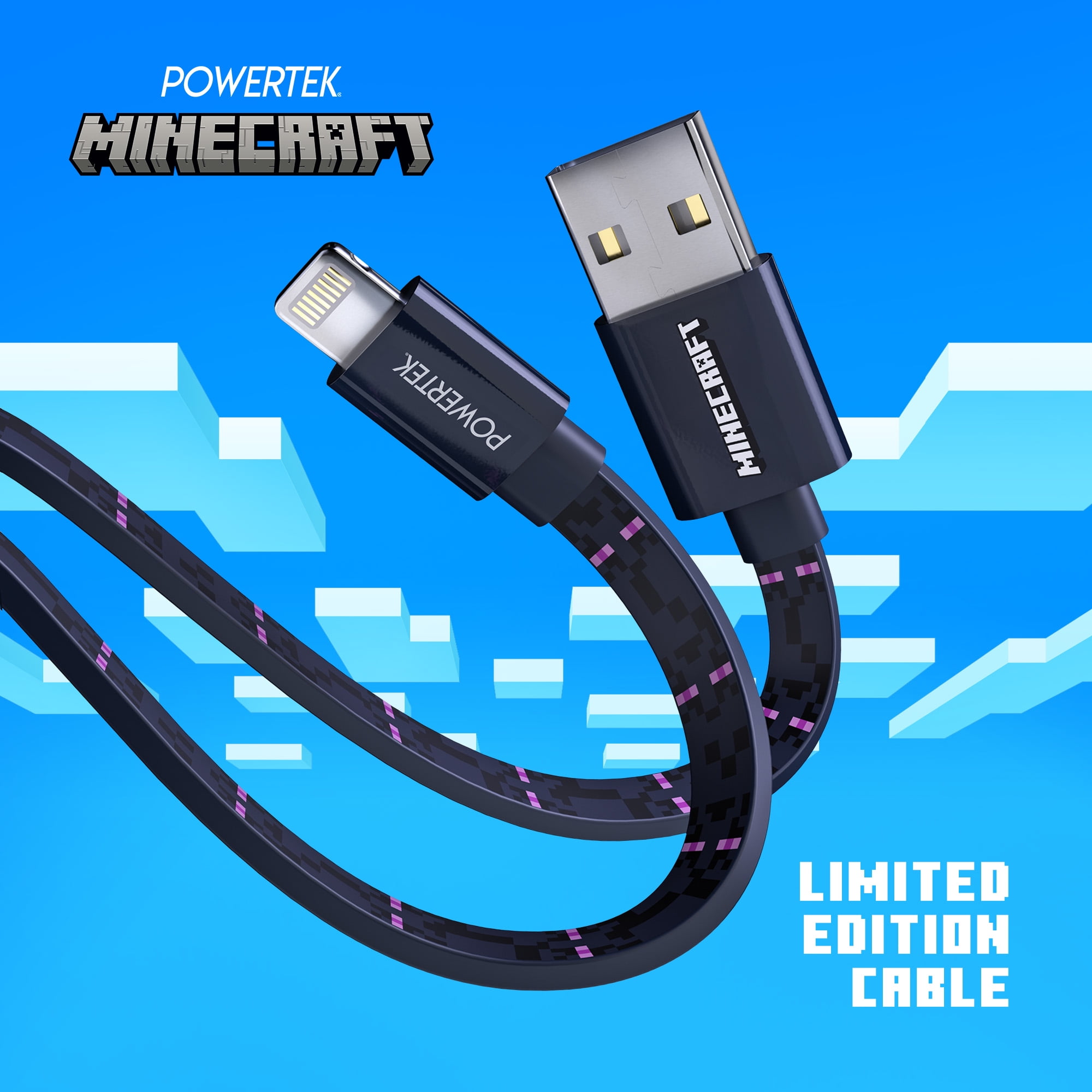 Liquipel Powertek Minecraft USB-A to Lightning - Enderman