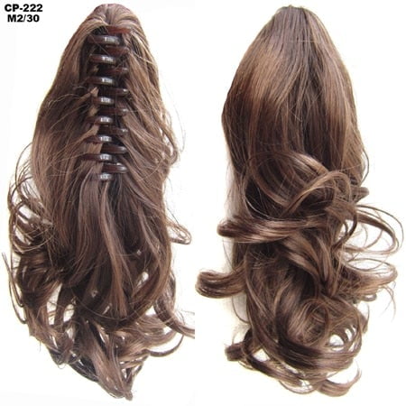 Wavy Synthetic Hair Extensions, Clip-in, High Temperature Fiber