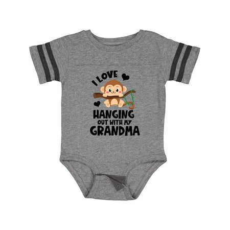 

Inktastic Monkey I Love Hanging out with My Grandma Gift Baby Boy or Baby Girl Bodysuit