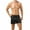 Black, variant on zeranth Men Casual Boxer Underwear with Leg Slits Solid Color Elastic Waistband Shorts Loose Fit Thin Smooth Satin Home Panties