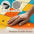 thumbnail image 4 of ODIKA Bedside Hopscotch Checkered Abstract Plaza Retro Storybook Block for Home Office, Gaming Room, Under Desk, Non-Slip Chair-Friendly, 4 of 5