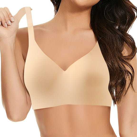 Tosmy Women's Bras Ladies Casual Adjustable Breathable Top Bra Underwear No Underwire Gathering Breathable