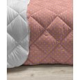 thumbnail image 3 of Abstract Down Alternative Comforter, Monochrome Polka Dots Simplistic Symmetrically Arranged Circles Illustration, Microfiber Quilt for All Season, 5 Sizes, Peach and White, by Ambesonne, 3 of 3
