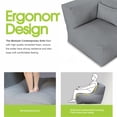 thumbnail image 5 of Evita Outdoor Lounge Furniture , Outdoor Bean Bag Chair,Patio Lounger Comfy Couch, Water-Resistant Olefin Fabric, High-Density Foam Filled Comfy Beach Chairs, Dark Gray, 5 of 8