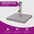 thumbnail image 4 of vidaXL 44 lb Polished Square Granite Stainless Steel Patio Umbrella Base, with Handles, Stainless Steel Pipe, 4 of 6