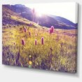 thumbnail image 2 of Pâturage de Montagne avec Fleurs Roses - Grande Impression d'Art sur Toile de Fleurs, 2 of 3