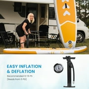 Naipo 120x30x6 Inflatable Paddle Board Stand Up Paddle Board SUP Board Ultra-Light (17LBS) For Summer Surfing, Orange