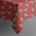 thumbnail image 5 of Red Christmas Tree Pattern Square Tablecloth,Waterproof Square Table Cover,Wipeable Spillproof Washable Table Cover for Home Kitchen Party Decor 60"x60"(152x152cm), 5 of 6