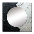 thumbnail image 2 of Designart "Monochrome Paint Minimalist Corner" coastal Square Mirror Wall Decor Coastal - Large White Square Bathroom Mirror - Square Printed Wall Mirror Art, 2 of 5