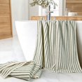thumbnail image 5 of Green Striped Bath Towels Set of 2, Lighter & Quick Dry Towels Large 27.5 x 55 inches, Farmhouse for Bathroom, Shower, Christmas Decor, 5 of 16