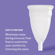 DIVA Cup - Medical Grade Silicone Cup for Period Care - Reusable Menstrual Cup - Up to 12 Hours of Continuous Wear - Model 0 (For Slim Vaginal Canals & First-Time Users)
