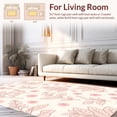 thumbnail image 2 of ODIKA 4'x6' Machine Washable Non-Slip Area Rug, Blossoming Meadow Heritage High Traffic Rug, Pink, 237224, 2 of 7