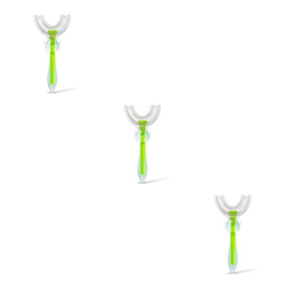 Matsuzay Cepillo de de silicona en forma de U para niños, mango de 360 grados para niños pequeños, suministros de limpieza de mano para Type4 NO4 Matsuzay CBP092623