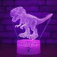 thumbnail image 2 of YSITIANNA 3D Dragon Dinosaur Night Light Lamp Illusion Led 7 Color Changing Touch Switch Table Desk Decoration Lamps Acrylic Flat ABS Base USB Cable Toy (Bus) STNL#1881, 2 of 5