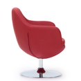 thumbnail image 5 of JERFIT Modern Red Swivel Accent Chair, 360 Degree Rotating Lounge Chair with Removable Cushion for Living Room, Office, 5 of 6
