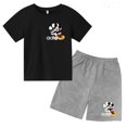 thumbnail image 3 of Camiseta y pantalones cortos con estampado de Mickey Mouse de verano para niños y adolescentes, traje de 2 piezas, ropa deportiva informal para niños y niñas, conjunto de moda Sunshine, 3 of 5