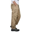 thumbnail image 1 of Innerwin Pantalon Cargo à Fermeture Éclair pour Hommes Randonnée Taille Mi-Haute Ajusté Pantalon Tactique Kaki m, 1 of 5