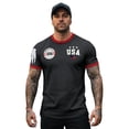 thumbnail image 5 of 250 Anniversary USA Shirt Mens Crewneck Pullover Tops Men's Tshirts Shirts Short Sleeve T Shirts America Crew Neck Tee USA 250th Anniversary Mens Tops Black XXXXL, 5 of 6