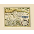 thumbnail image 2 of Ortelius 24x19 Gold Ornate Wood Framed with Double Matting Museum Art Print Titled - Bavaria Region Germany - Ortelius 1570, 2 of 4
