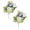 E1_2pc 12.6" Blue, variant on SMKE Faux Flower Spray,Fade-Resistant Outdoor Decor For Porch,Veranda,Patio,Office Artificial Greenery,Artificial Flower Stem,Pink 12.6-Inch Plastic Memorial Bouquet for Cemetery,Hanging Window Box