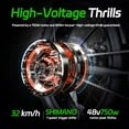 thumbnail image 6 of DSstyles Folding Electric Bike for Adults. 750W Motor 48V 15AH Hidden Battery. 20" Fat Tire Snow with 7-Speed, 6 of 9