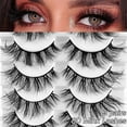 thumbnail image 5 of 5 Pairs Natural Looking False Eyelashes Layered Wispy Volume Effect Daily Wear Reusable Multipack, 5 of 8