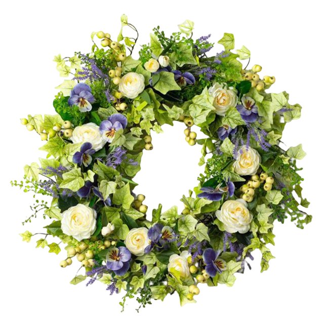 coronas de puertas para el hogar de puerta delantera, flores artificiales, de bayas, colgante Floral para ventana de pared Fanmusic coronas de puertas para el hogar