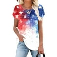 thumbnail image 4 of VerPetridure American Flag Shirt Women 4th of July Patriotic T Shirt Funny Stars Stripes Graphic Tee Independence Day T-Shirt Top, 4 of 4