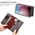 thumbnail image 3 of Mignova Premium Leather Folio Magnetic Wallet Protection Card Slot Holder Removable Back Shell Carrying Cover for Samsung Galaxy Note 10 Dark Brown, 3 of 8