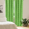 thumbnail image 2 of Ambesonne Clover Window Curtains, Luck Shamrocks, Each 28" W x 84" L, Fern Green Lime Green, 2 of 4