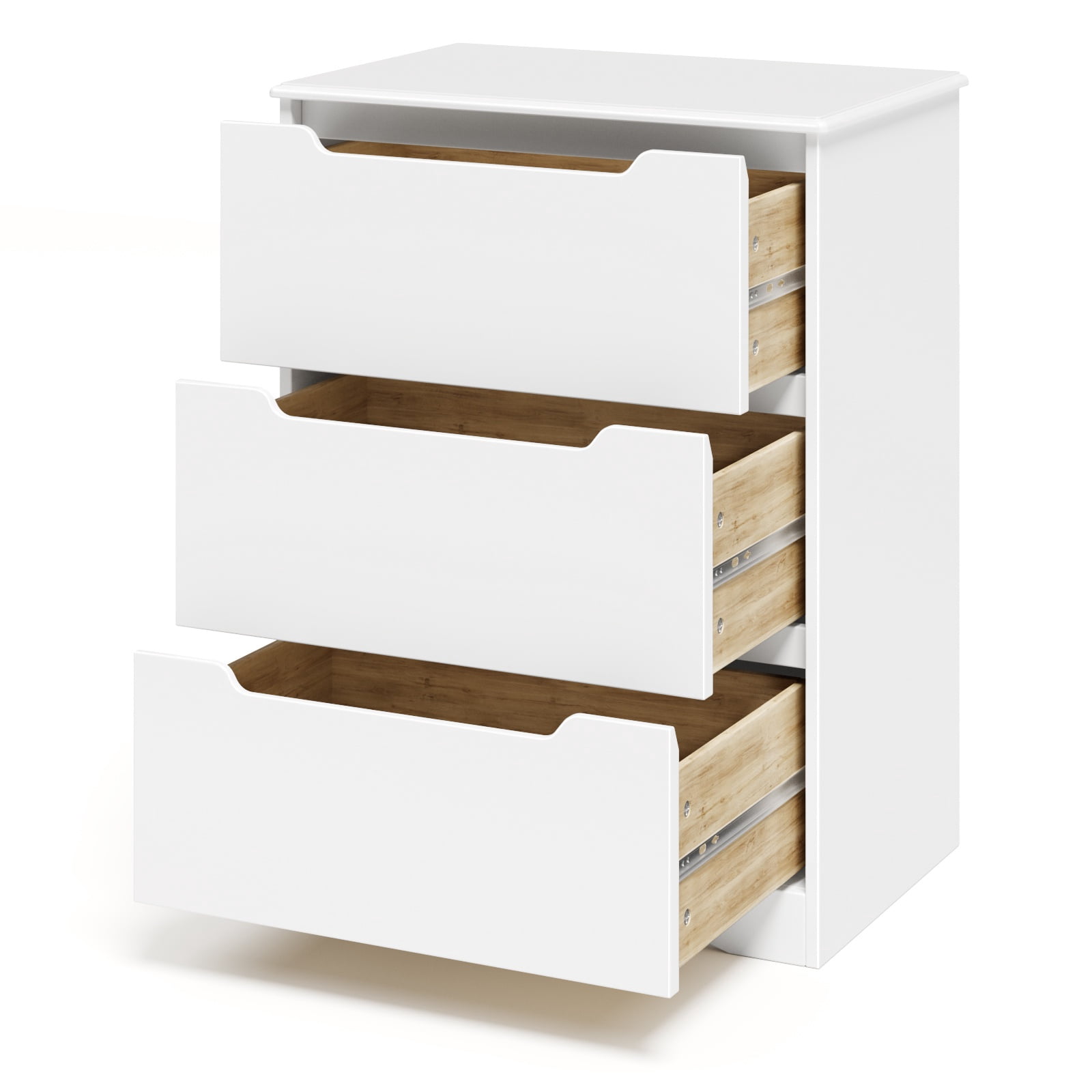 Dresser for Bedroom, Asofer 5 Drawer Dresser with Cutout Handle, Sturdy Wood Storage Cabinet, Gray