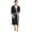 Black/Grey, variant on FashGudim 100% Cotton Knit Robe for Men Lightweight Summer Robes Thin Kimono Bathrobes Knee Length (Black,4XL)