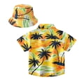 thumbnail image 3 of Hienoo Big Boys Hawaii Beach Shirt Short Sleeve Button Down Shirt & Hat, Sizes 2-12, 3 of 5