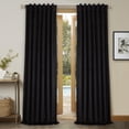 thumbnail image 2 of StangH Blackout Curtains for Bedroom - Velvet Black Curtain Panel for Sliding Door Thermal Insulated Window Treatment Set for Living Room/Basement, W52x L84, 2 Panels, 2 of 9