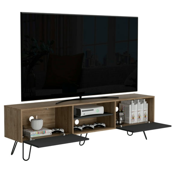 Mueble Mesas Para TV Excelsior hasta 80' Miel/Plomo