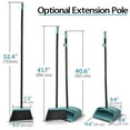 JEHONN Standing Tall Broom and Dustpan Combo Set (GreyGreen)