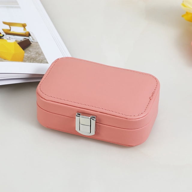 Double Layer Jewelry Storage Box Organizer Durable High Quality PU Leather Storage Box for Travel and Business Trips