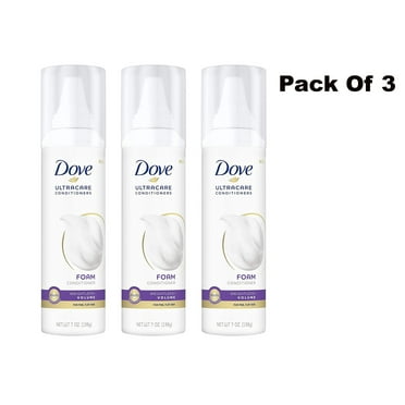 3 X Dove Ultracare Conditioner Foam for Fine, Flat Hair Weightless Volume 7 oz