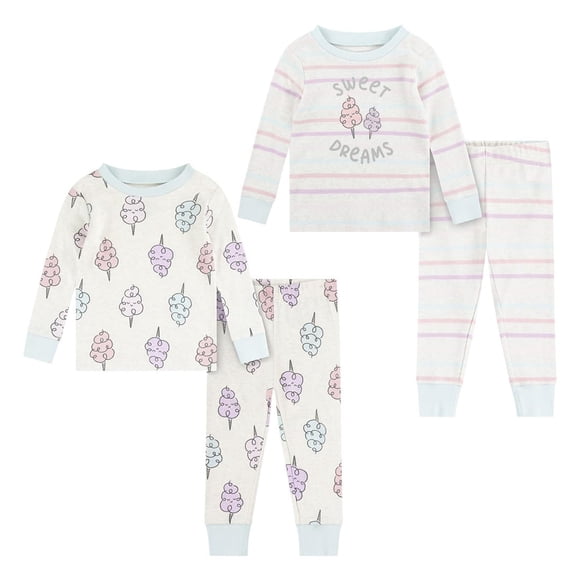 Conjunto de Pijamas para Bebé HUGGIES 4 Piezas de Algodón con Mangas Largas