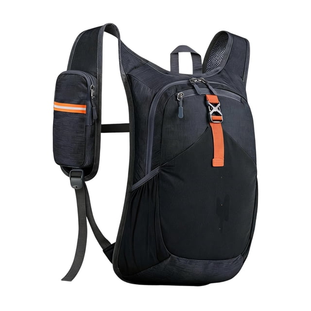 Mochila de senderismo plegable, duradera, cómoda, transpirable, impermeable y versátil. Negro